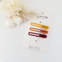 MANGO JELLY Gloss Glaze Wavy Hair Clips - Maple