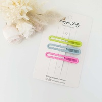 MANGO JELLY Gloss Glaze Wavy Hair Clips - Neon