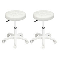 2x Rolling Bar Stool Swivel Salon SPA Chair