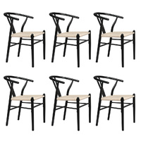 6x Dining Chairs Wooden Hans