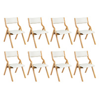 8x Dining Chairs Foldable PU