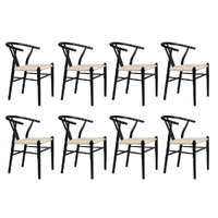 8x Dining Chairs Wooden Hans