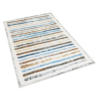 Marlow Floor Rug Short Pile Washable Carpet Soft Plush Non Slip Stripe