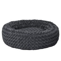 Calming Dog Bed Warm Soft Plush Grey