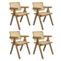 Dining Chair Solid Wood Rattan