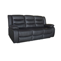 3 Seater Recliner Sofa In Faux Leather Lounge Couch