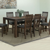 Dining Table Size Solid Acacia Wooden Base Chocolate