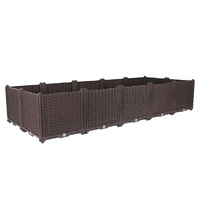 Elevated Raised Garden Bed Plants Vegetable Herb Flower Outdoor Plastic Planter Box Elevated Garden Beds