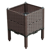 Elevated Raised Garden Bed Plants Vegetable Herb Flower Outdoor Plastic Planter Box Elevated Garden Beds Range 4