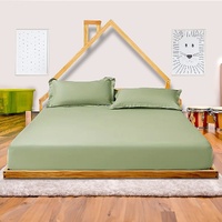 Pine Wood Floor Bed House Frame for Kids and Toddlers Bed Ensemble Base