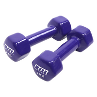 Dumbbells Pair PVC Hand Weights Rubber Coated