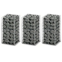 Gabion Set 3 pcs Galvanised Wire