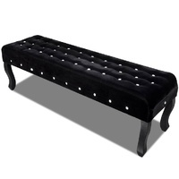 Enruma Button-Detail Velvet Bench