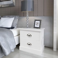 Highland French Bedside Cabinet White