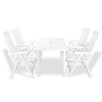 5 Piece Outdoor Dining Set Plastic