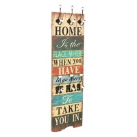 Wall-mounted Coat Rack with 6 Hooks 120 by 40 cm