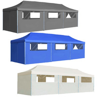 Folding Pop-up Party Tent with 8 Sidewalls 870 by 291 by 315 cm