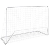 Football Goal with Net 182 by 61 by 122 cm Steel White