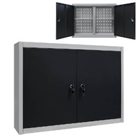 Lockable Wall Tool Cabinet with Twin Adjustable Shelves