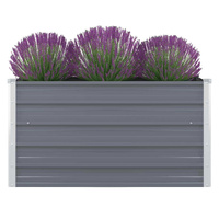 Raised Garden Bed 100x100x45 cm Galvanised Steel