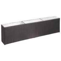 Garden Raised Bed with Poly Rattan 90 by 20 by 40 cm