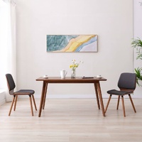 Dining Chairs Grey Fabric