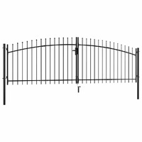Spear-Top Steel Double Garden Gate