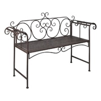 Garden Bench 132 cm Steel Antique