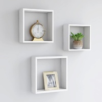 Wall Cube Shelves 3 pcs MDF