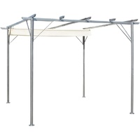 Pergola with Retractable Roof 3 by 3 m Steel