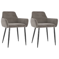Dining Chairs Dark Grey Velvet