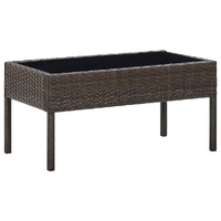 Garden Table 75x40x37 cm Poly Rattan