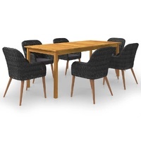 Rulovi Acacia-Detail Rattan Dining Set