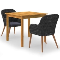 Genluso Timber-Detail Rattan Patio Set