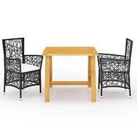 Cenravi Cushioned Acacia Patio Dining Set