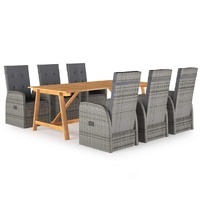 Onvolar Reclining Rattan Garden Dining Set