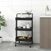 3-Tier Kitchen Trolley Iron and ABS 42 by 35 by 85 cm