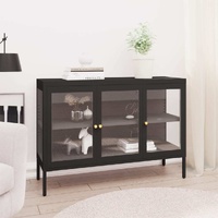 Sideboard 105x35x70 cm Steel and Glass