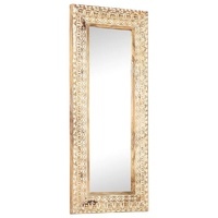 Natural Mango Wood Carved Mirror