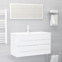 2 Piece Bathroom Furniture Set Engineered Wood