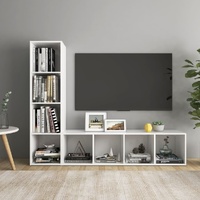 Island TV Cabinets 2 pcs Engineered Wood