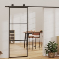 Sliding Door with Hardware Set ESG Glass&Aluminium Barn Door Rollers