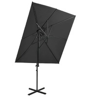 Double-Top Rotating Cantilever Parasol