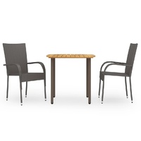 Garden Dining Set Poly Rattan