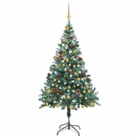 Frosted Christmas Tree with LEDs&Ball Set&Pinecones
