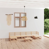 8 Piece Garden Lounge Set Solid Pinewood