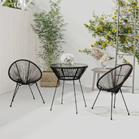 Garden Dining Set Black