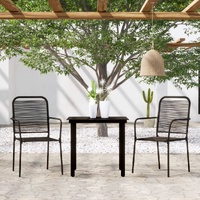 Garden Dining Set Black