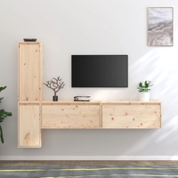 Hempstead TV Cabinets 4 pcs Solid Wood Pine