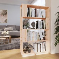 Bishopbriggs Book Cabinet Room Divider 80 by 25 by 132 cm Solid Wood Pine